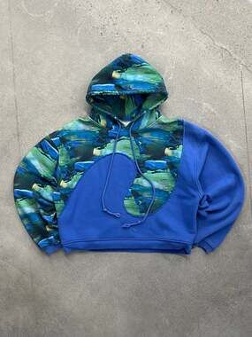 ERL Paneled Swirl Hoodie - L